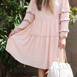 Who What Wear Pink Midi Dress